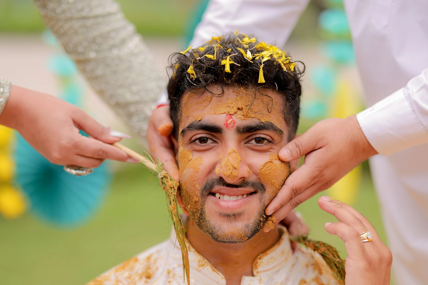Raghav & Simar ( Haldi )-Captured by Life Moments Productions Best Wedding Photographers of Delhi NCR.